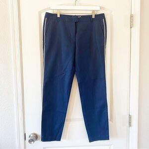 VINEYARD VINES Women’s Navy Tuxedo Gold Stripe Trouser Pants